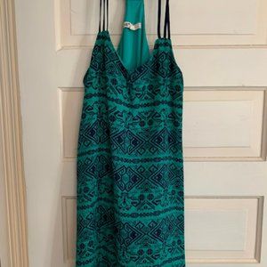 Jolt Teal Strappy Short Dress - Size Small